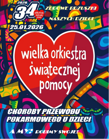 25 styczeń 2026 - 34 FINAŁ WIELKIEJ ORKIESTRY ŚWIĄTECZNEJ POMOCY