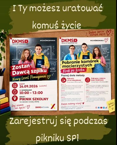 Plakat informujący o&nbsp;mozliwości zarejestrowania się jako dawcy szpiku